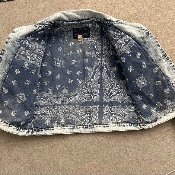 SOLD Vintage 80s NO! The Jeans Revolt Claude Attias, Acid Washed Denim Jacket S/M